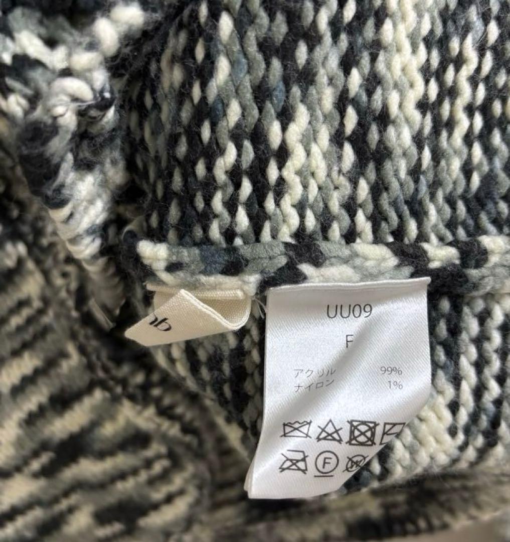 美品 quui marble knit cardigan ブラック キューイ