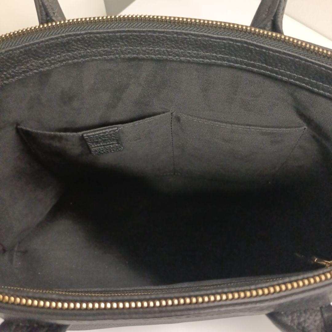 HushTug レザー ビジネストートバッグ 黒