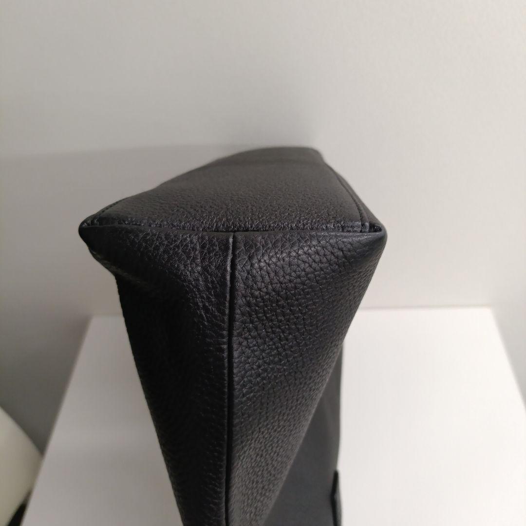 HushTug レザー ビジネストートバッグ 黒