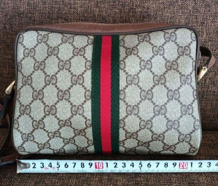 Old Gucci GGパターン シェリーラインショルダーバッグ