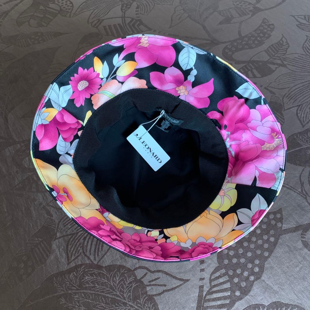 レオナール　花柄バケットハット