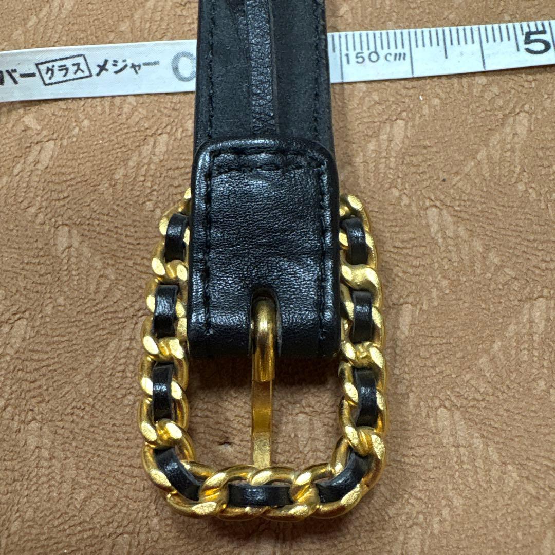 CHANEL ブラック キルティングベルト