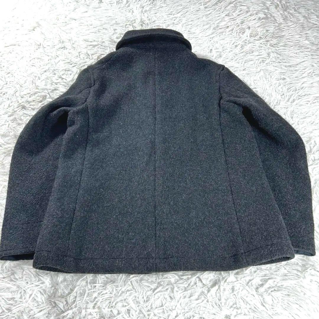 極美品 ダントン XL ウールモッサコート 丸襟 グレー 希少サイズ　42