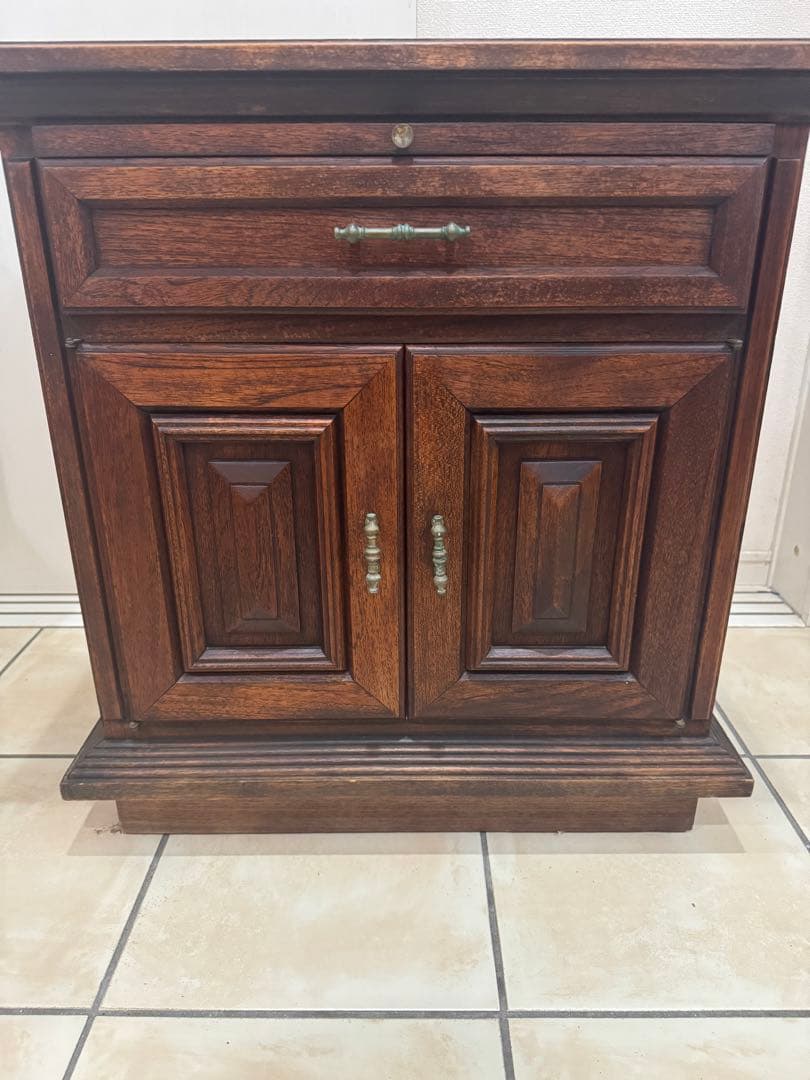 ダークブラウン 木製 サイドテーブル