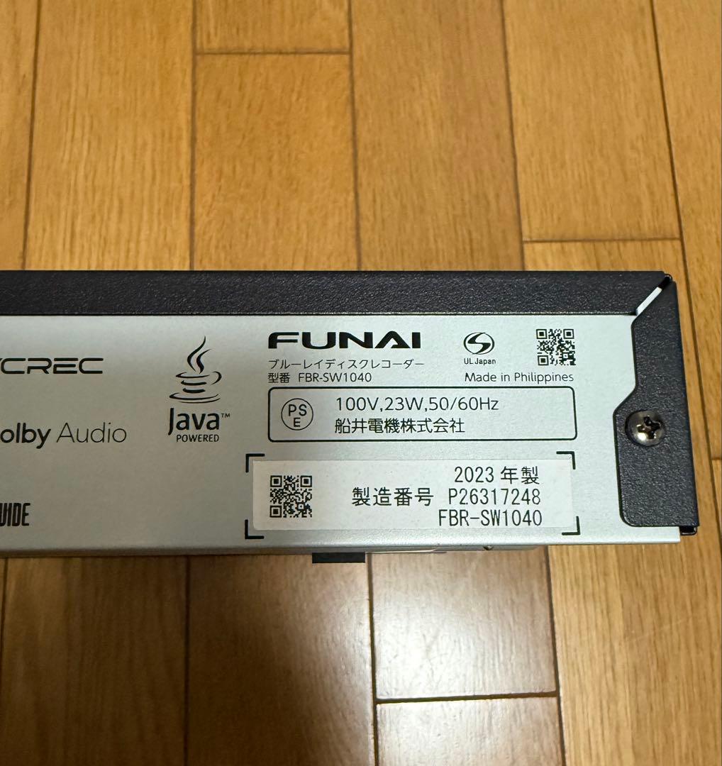 FUNAI ブルーレイレコーダー FBR-SW1040