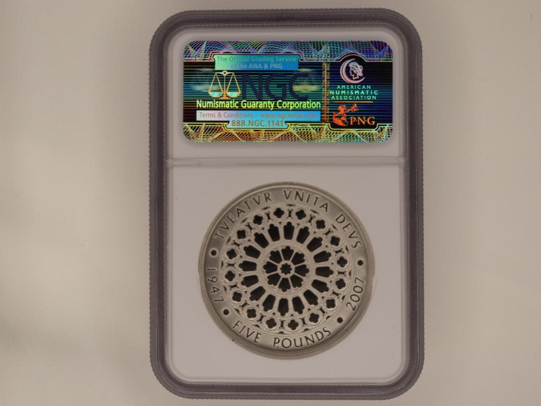 NGC【最高鑑定済】エリザベス女王結婚50周年記念PIEFORT PF70