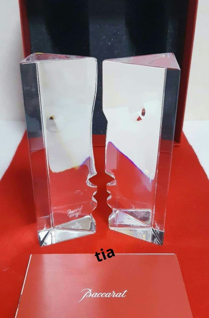 バカラ リゴ 「オム」「ファム」 ペア セット 希少 レア 置物 顔のシルエット