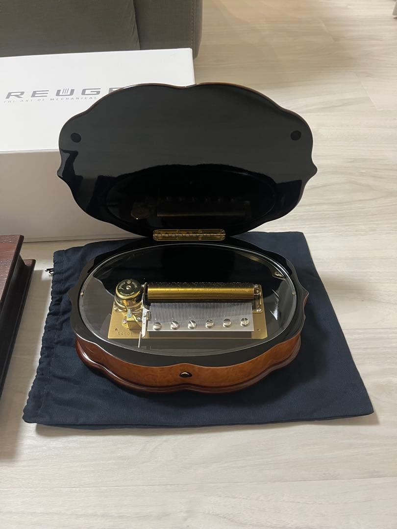 リュージュ REUGE 72弁オルゴール　カノン　リーフ型象篏細工