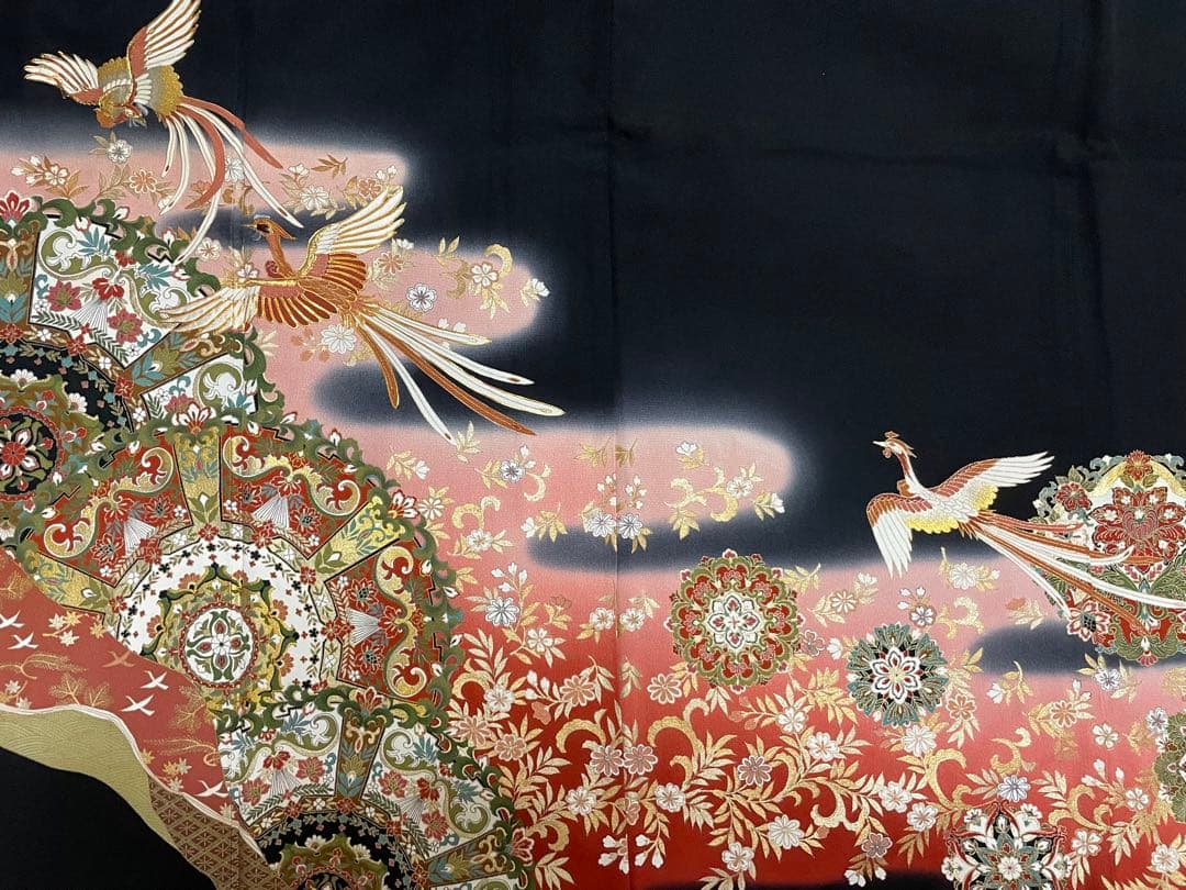 黒留袖 着物リメイク用 素材 ハンドメイド まとめ売り！