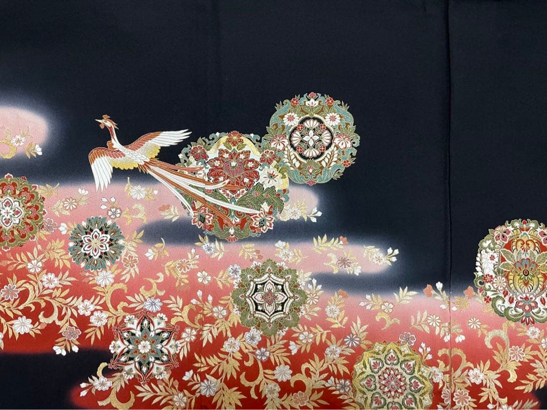 黒留袖 着物リメイク用 素材 ハンドメイド まとめ売り！