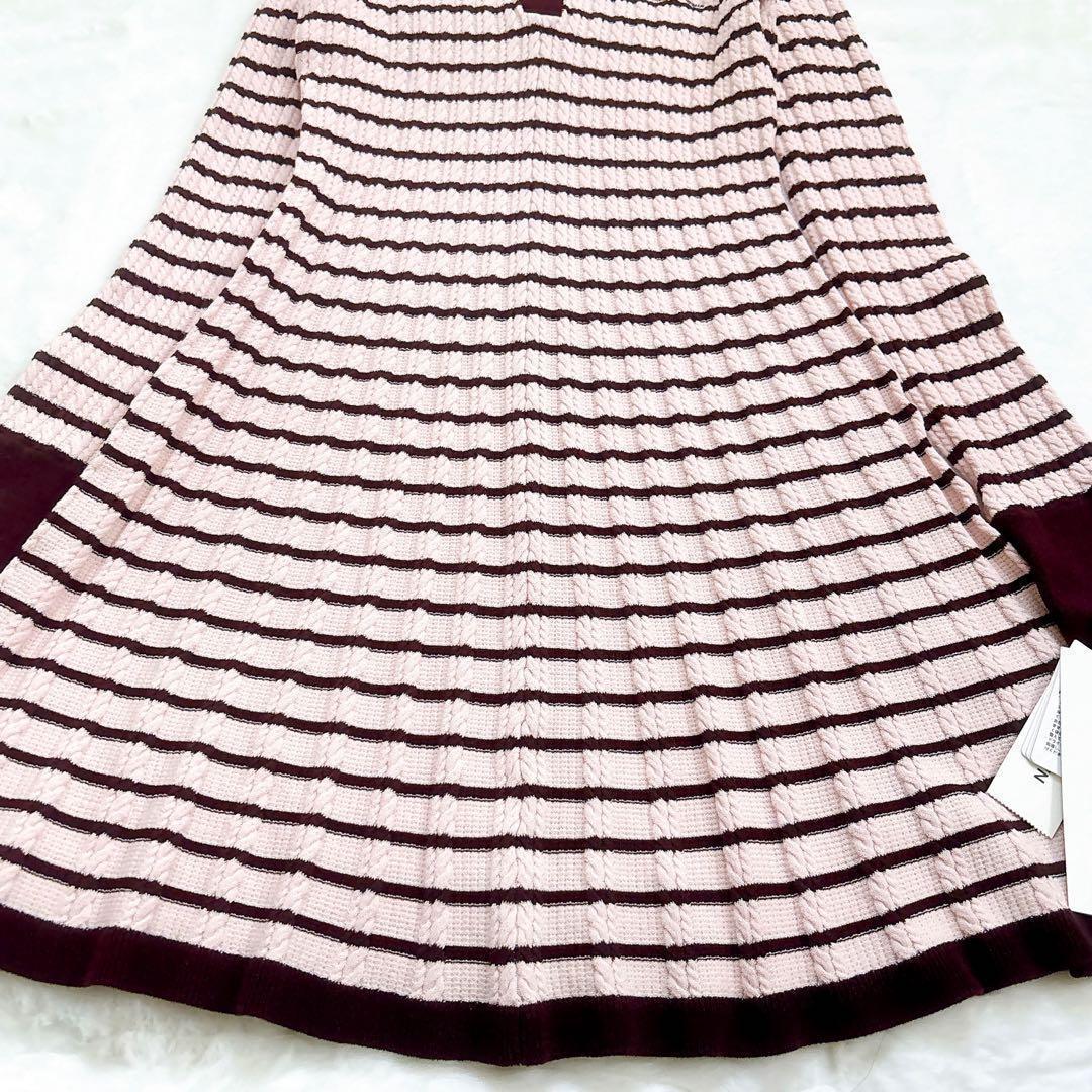 《新品25SS》LILY BROWN ポロニットミニワンピース ケーブル ピンク