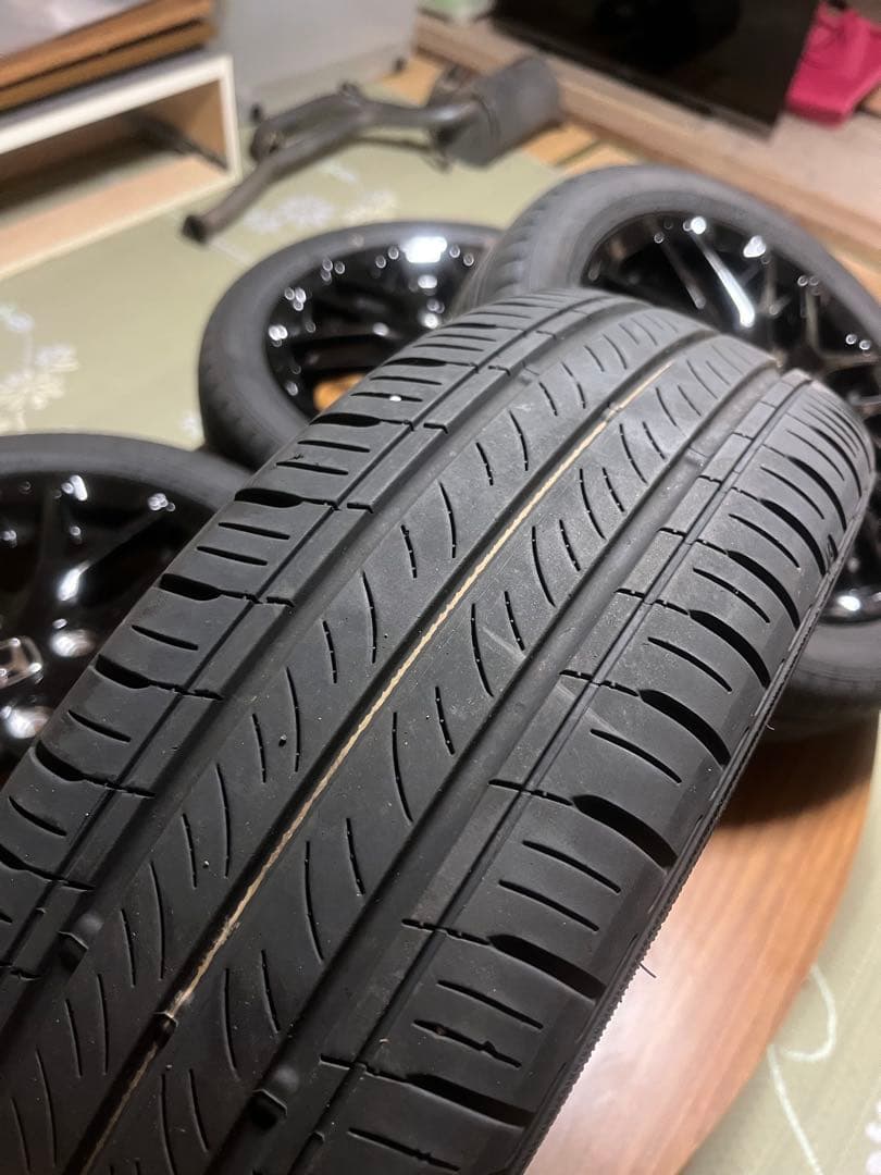 カフェモカn-boxカスタム 2本②純正ホイールタイヤ付き