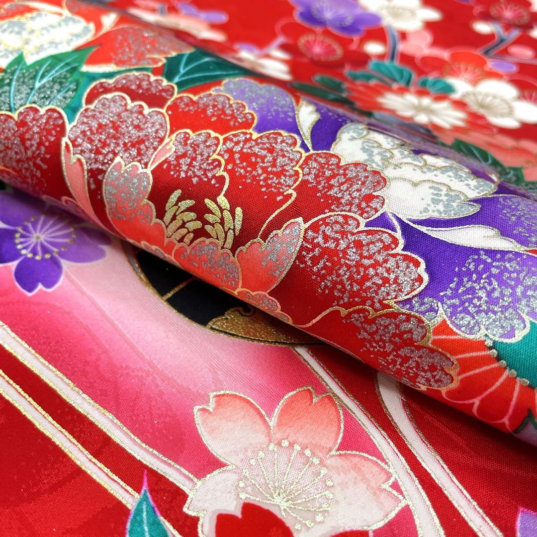 ◎mk-1071　未使用　女の子　七五三　振袖・襦袢セット　1-16