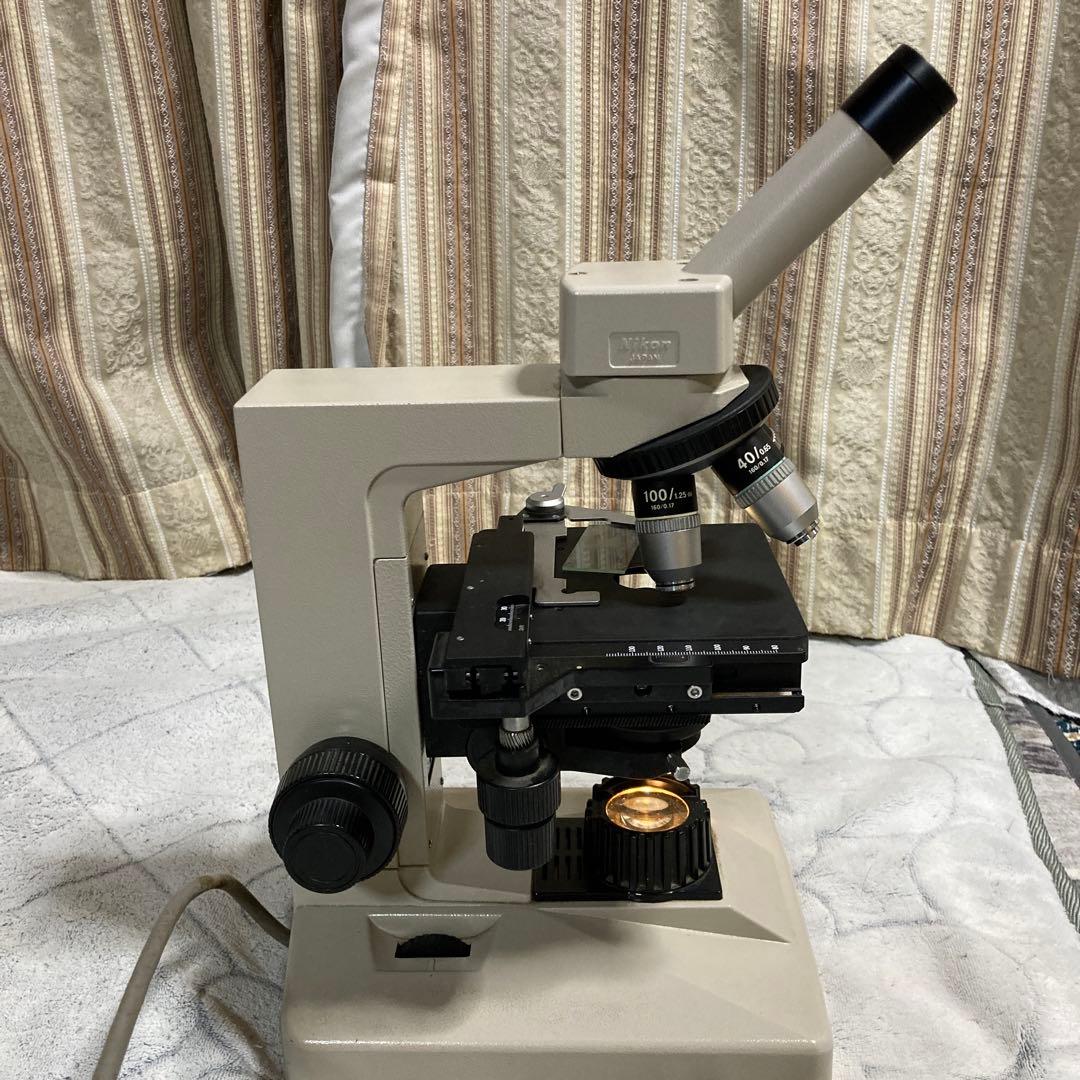 Nikon ニコン　単眼正立明視野顕微鏡　ハードケース+使用説明書付き