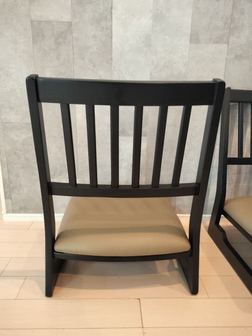 2脚セット！　お座敷チェア スタッキング チェア　足が楽な座椅子