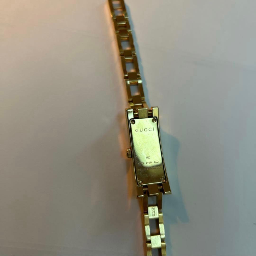 グッチGUCCI.110Gゴールド腕時計(新品電池稼働品)