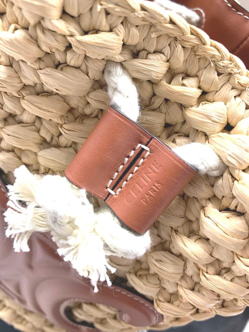 セリーヌ CELINE ティーンドローストリング かごバッグ