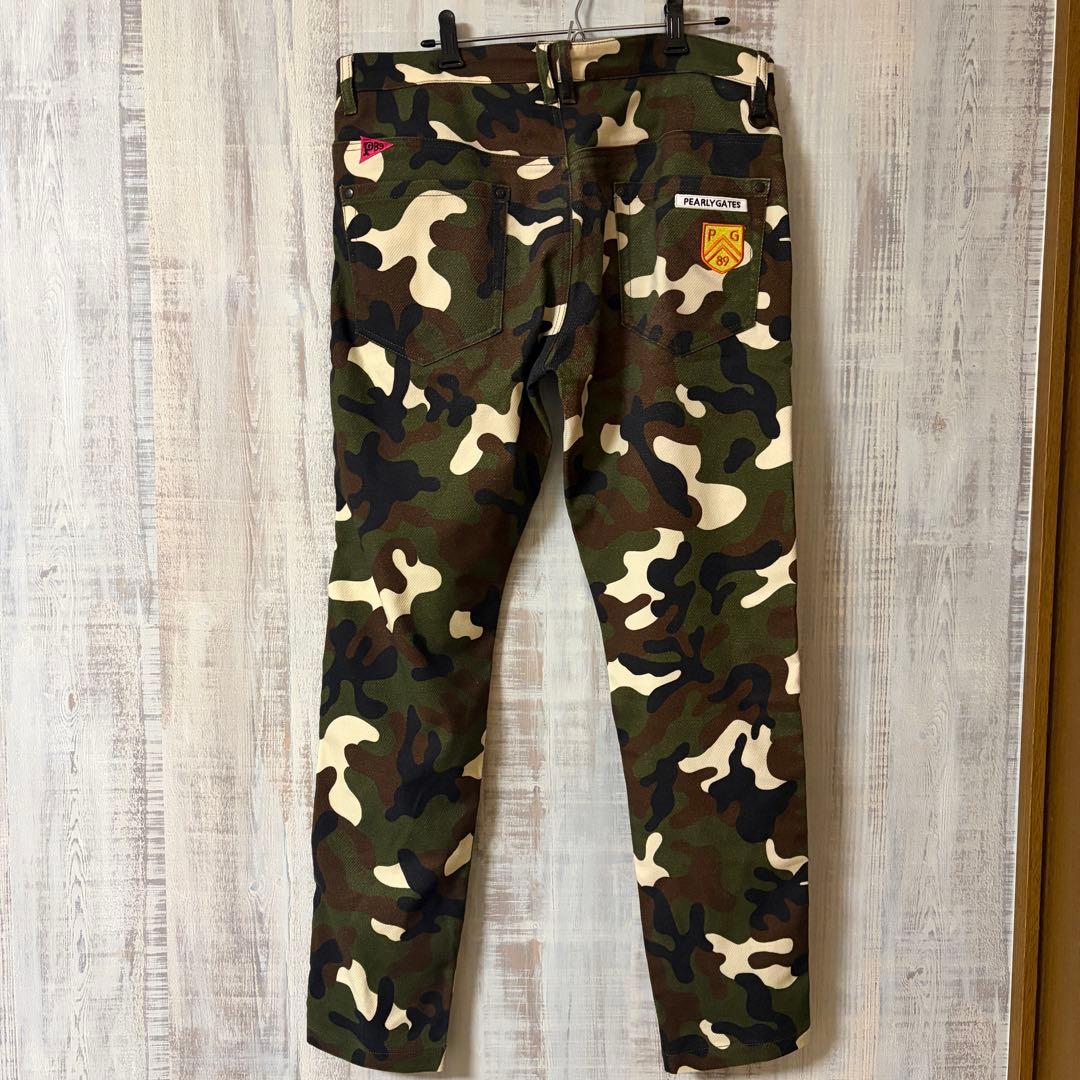 美品　PEARLYGATES 迷彩　カモフラ　パンツ　ゴルフパンツ　サイドライン