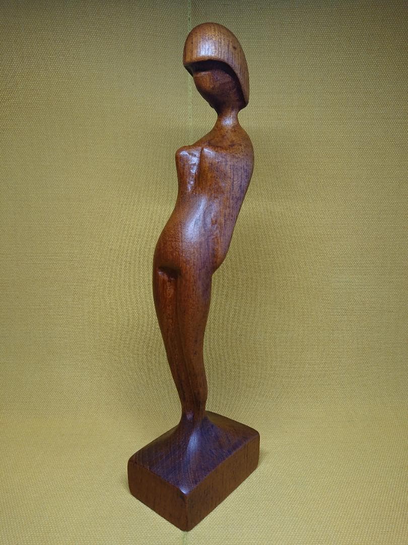 ビンテージ　人形　木彫　彫像　北欧　置物　インテリア　工芸品　美術品　A3303