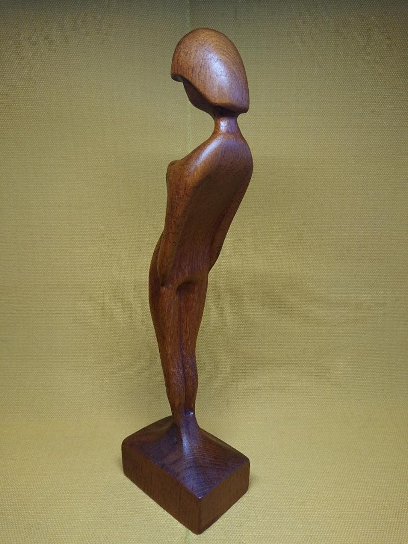 ビンテージ　人形　木彫　彫像　北欧　置物　インテリア　工芸品　美術品　A3303