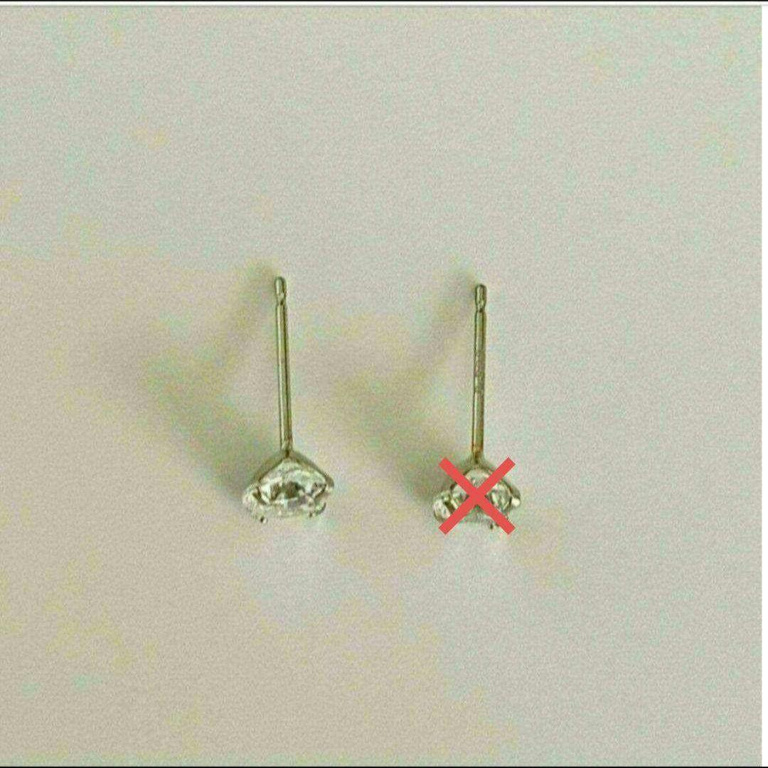 プラチナポストピアス　片耳PT900