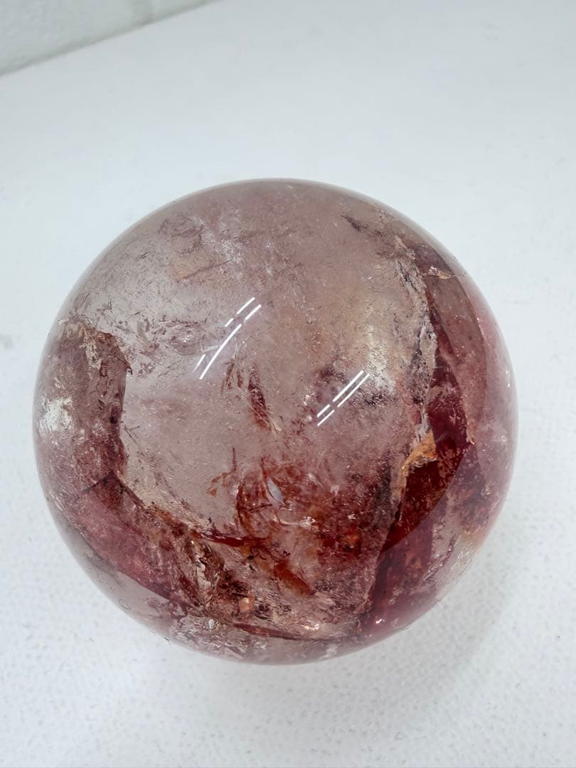 ファイヤークォーツ　スフィア　丸玉　虹　C