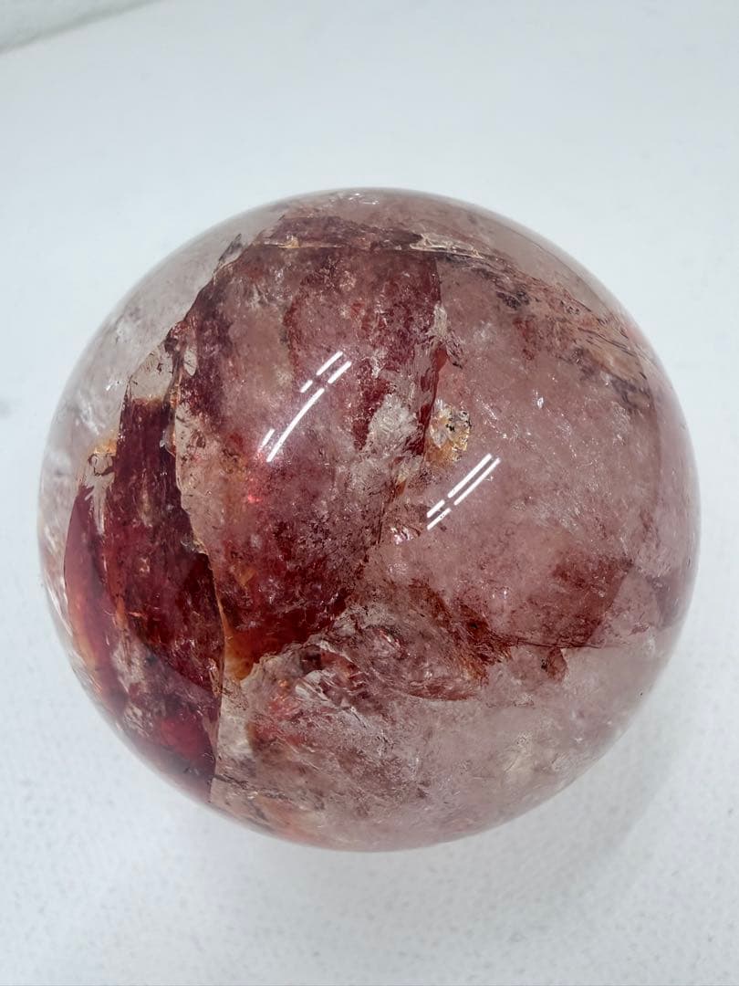 ファイヤークォーツ　スフィア　丸玉　虹　C