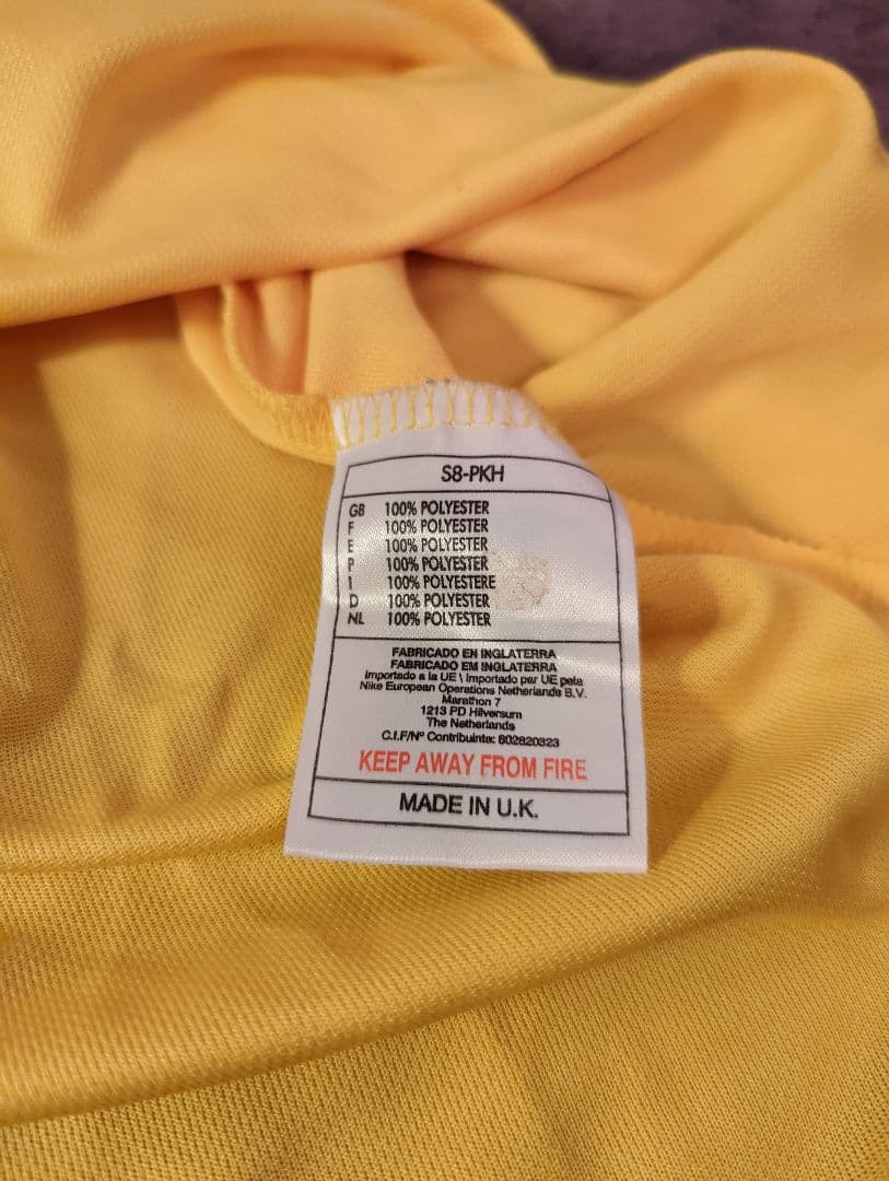 英国製 ビンテージ 1998W杯 ブラジル代表 選手着用モデル ロナルド 名前入