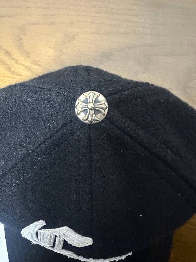 CHROME HEARTS／CHロゴ ウールベースボールキャップ ブラック