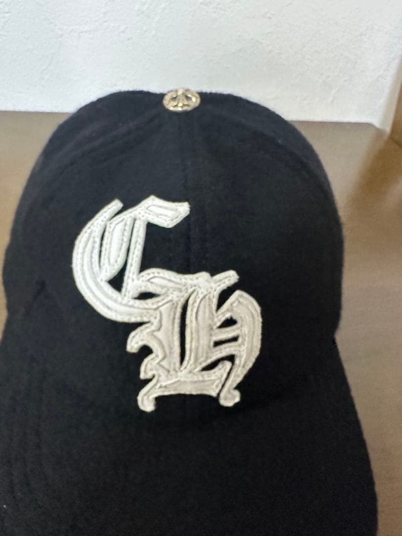 CHROME HEARTS／CHロゴ ウールベースボールキャップ ブラック