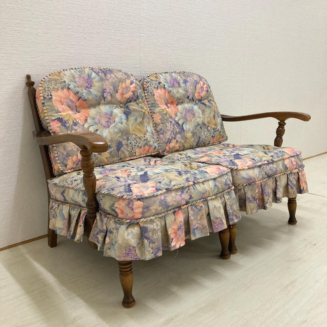 【飛騨産業】キツツキ　穂高　２人掛けソファ　ラブソファ　セパレート