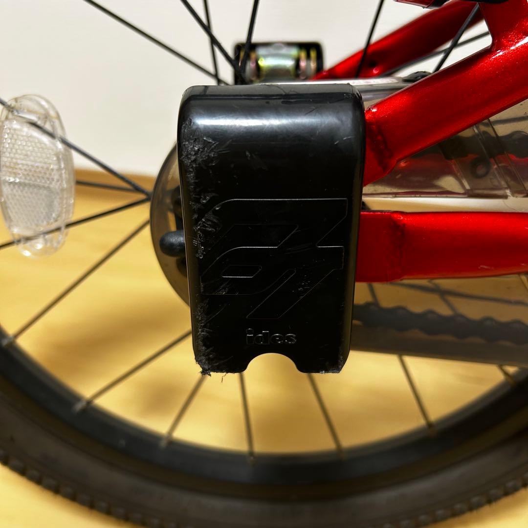 【文京区引取り限定】d-bike MASTAR+ 18インチ 赤 前カゴ付き