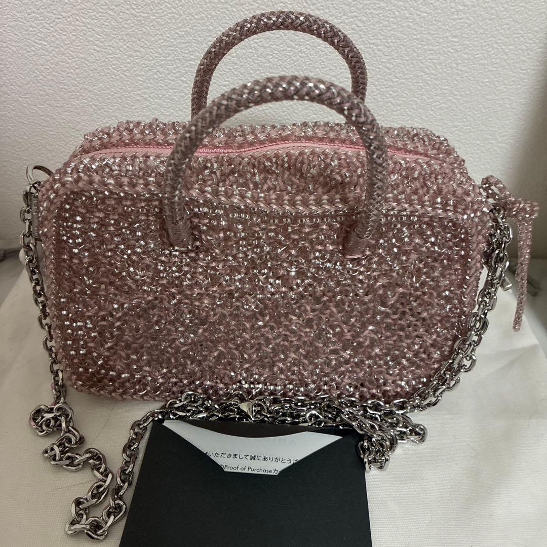 アンテプリマ ANTEPRIMA ボクシー　スモール　ワイヤーバッグ　ピンク