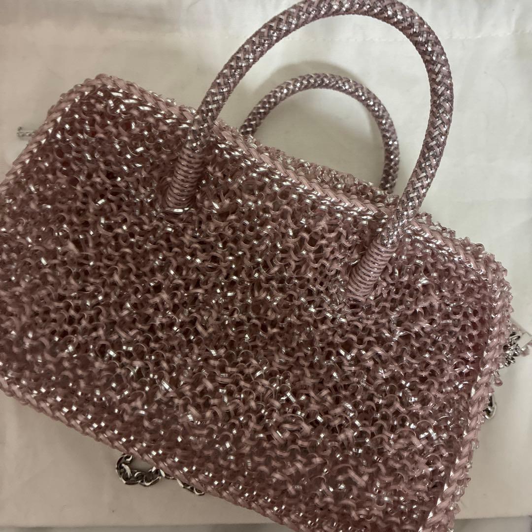 アンテプリマ ANTEPRIMA ボクシー　スモール　ワイヤーバッグ　ピンク