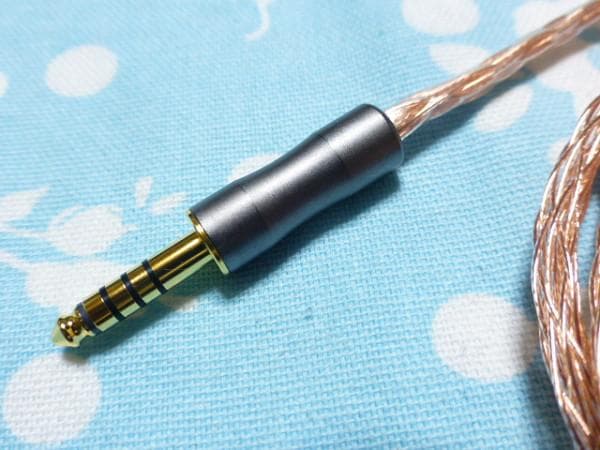 MMCX 102SSC 撚り線 16芯 ブレイド編み 4.4mm5極 ワイヤ入