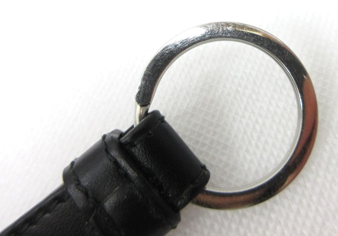 PRADA プラダ キーリング レザー キーホルダー ブラック 黒 a