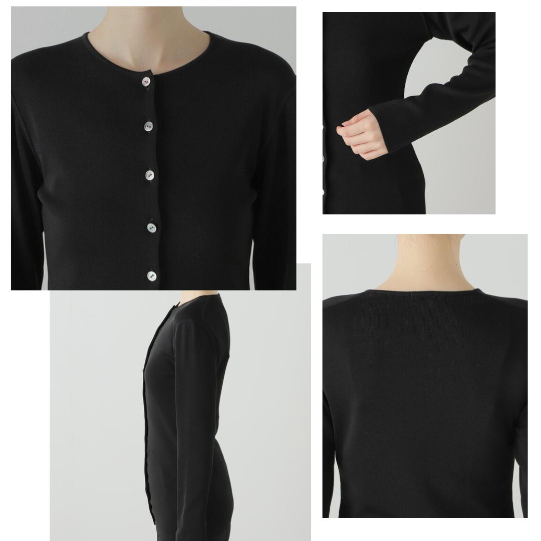 24年　美品　エディットフォールル abc ロングカーディガン　ブラック　黒