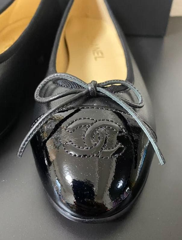 シャネル バレエシューズ 黒 37C 美品