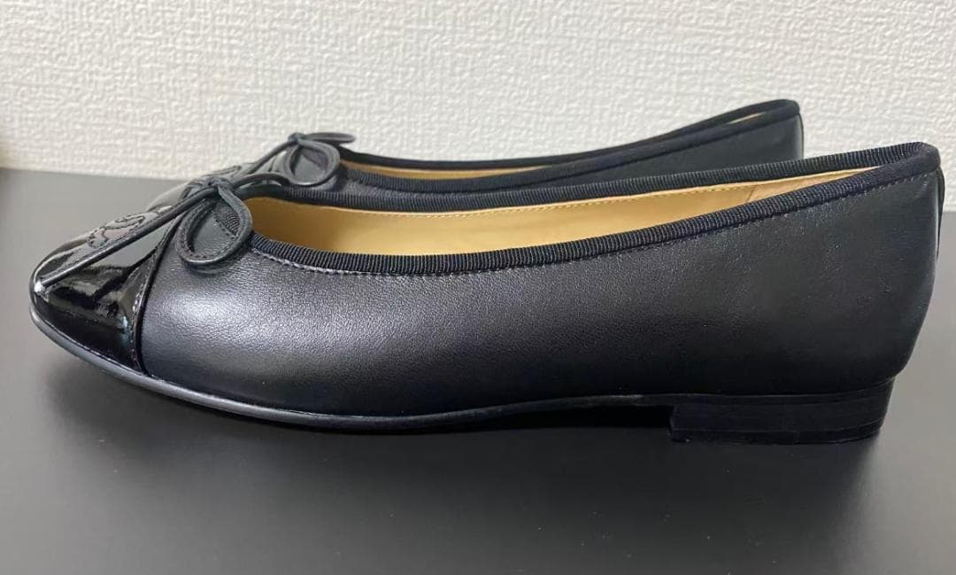 シャネル バレエシューズ 黒 37C 美品
