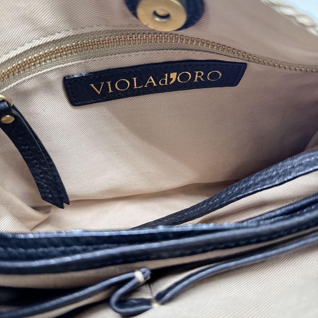 美品✨VIOLAd'ORO ヴィオラドーロ タッセルアバカショルダー