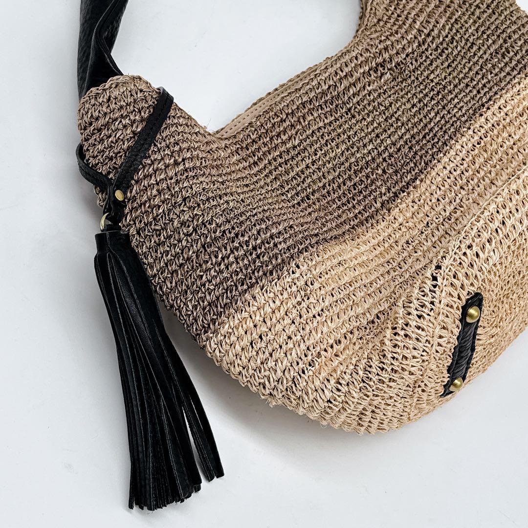 美品✨VIOLAd'ORO ヴィオラドーロ タッセルアバカショルダー