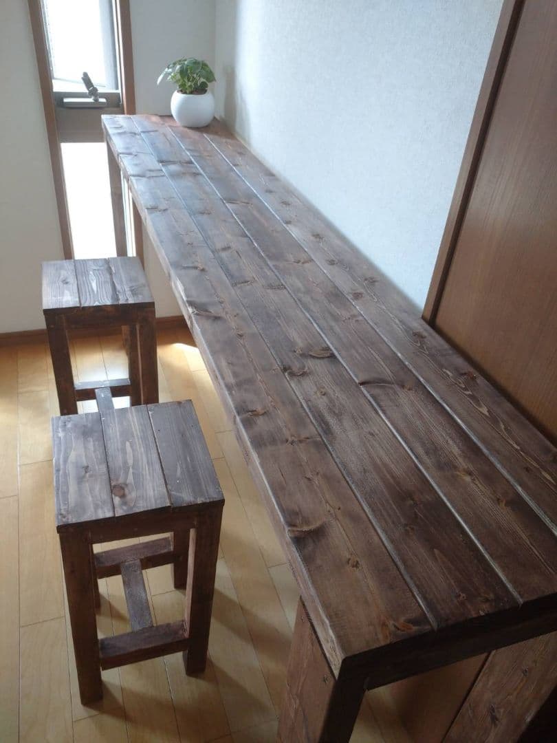 180　カウンターテーブル　ウォールナット　ワックス仕上　天板厚タイプ