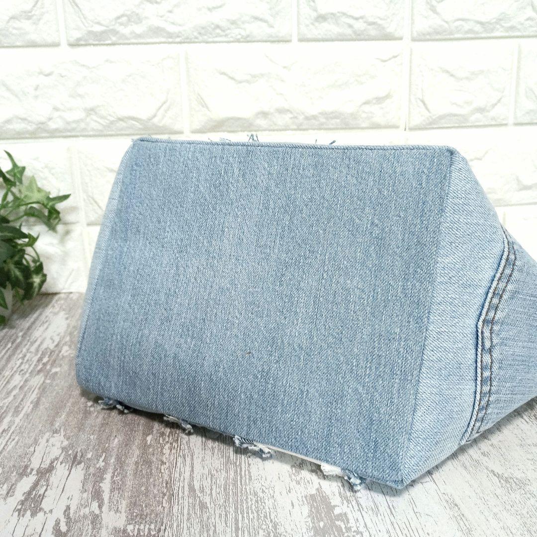 リメイクデニム★MIXデニムフリンジトートバッグ＋ショルダーセット