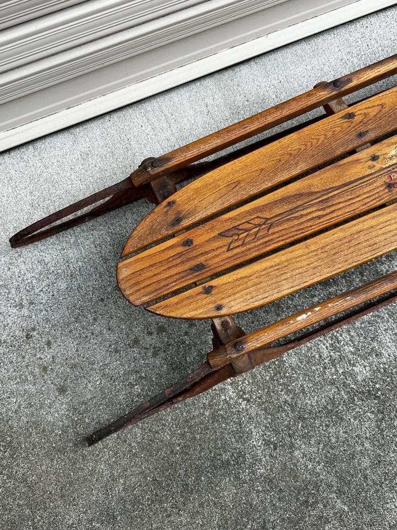 Flexible Flyer Airline Series ヴィンテージ木製ソリ