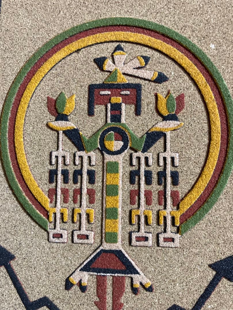 砂絵アート 木製フレーム　USA サンドアート　希少アート作品