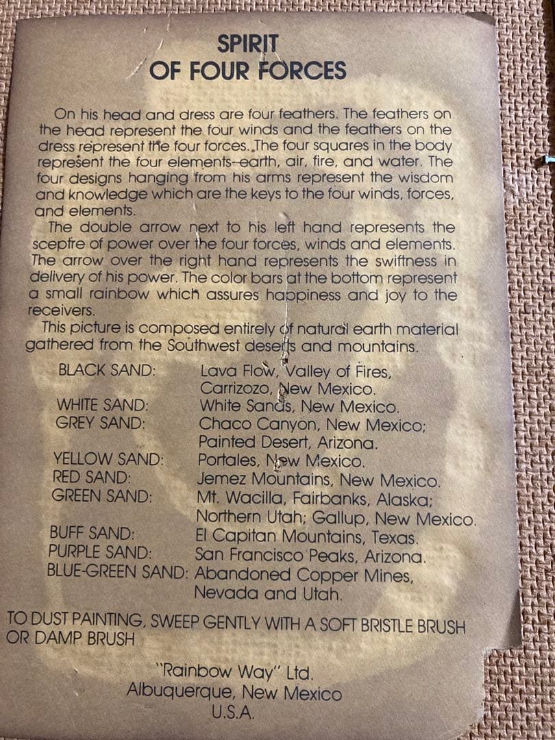 砂絵アート 木製フレーム　USA サンドアート　希少アート作品