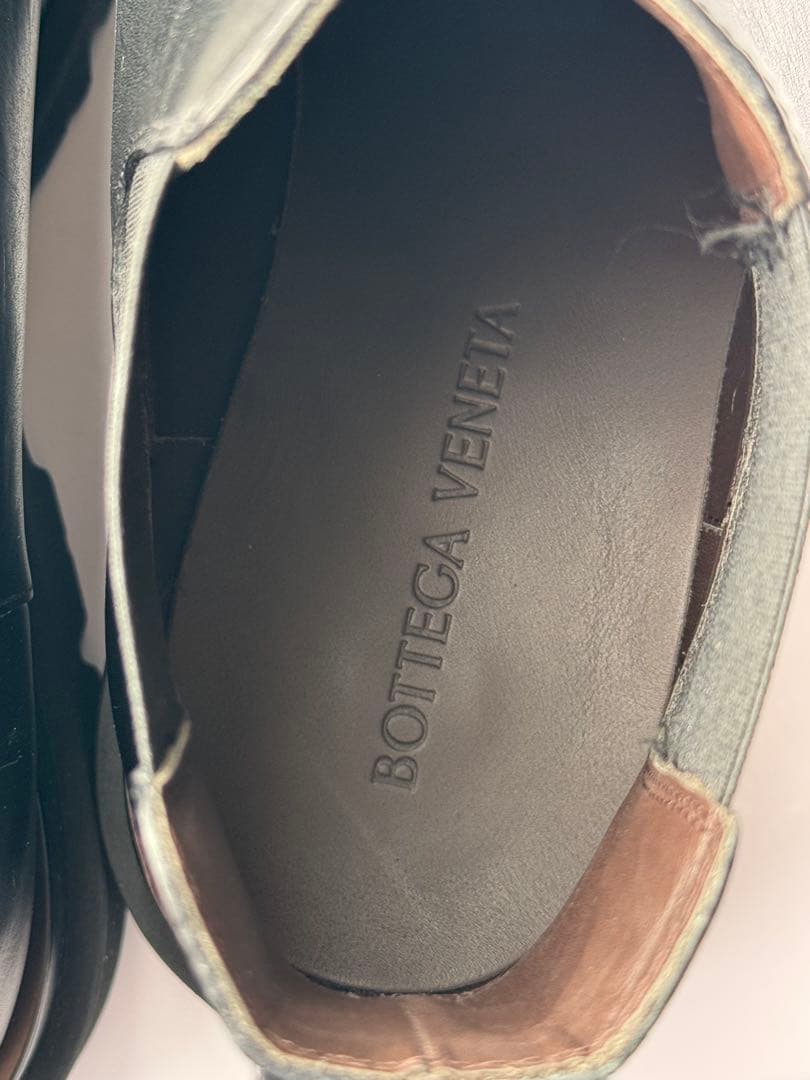 ブラックレザー サイドゴアブーツ