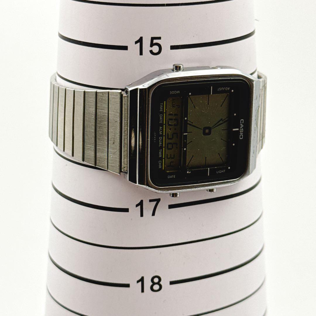 稼働品 CASIO ABE-70 アナデジ 80年代 カシオ デジタル アラーム