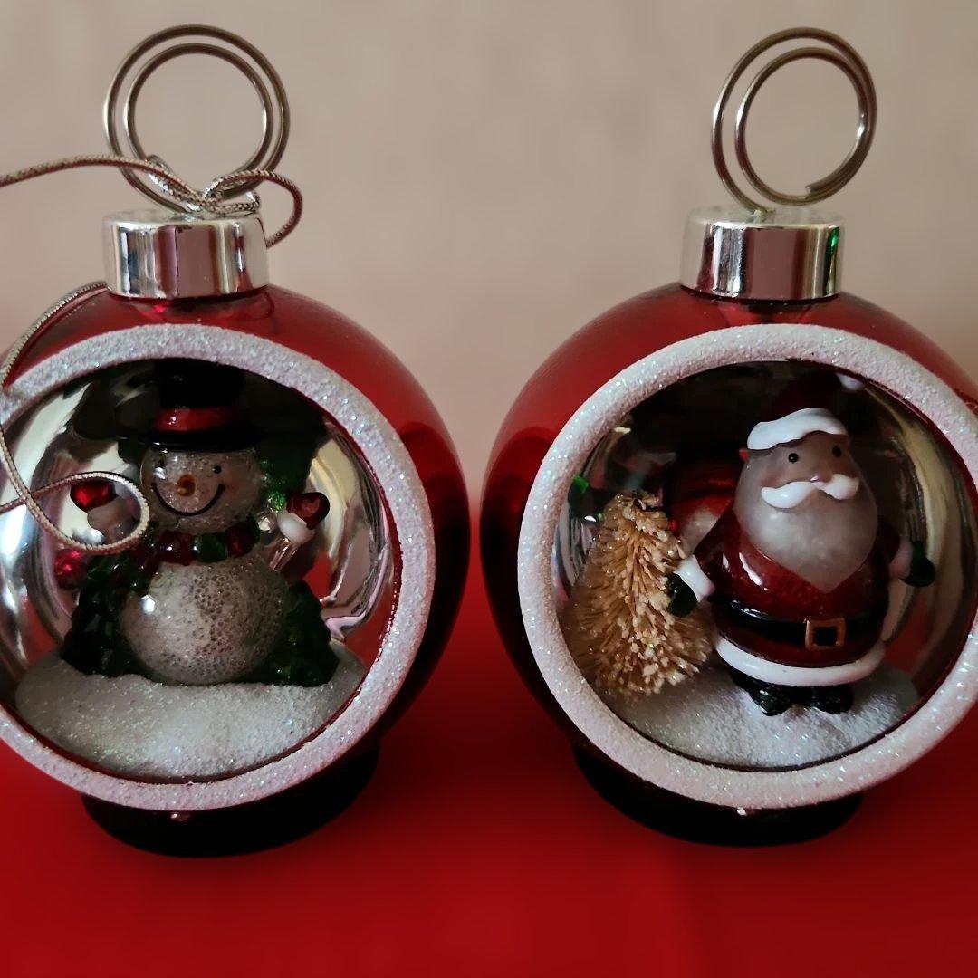 楽しいクリスマス飾りいろいろ　オーナメント　ツリー　サンタ　雪だるま　ボール　星