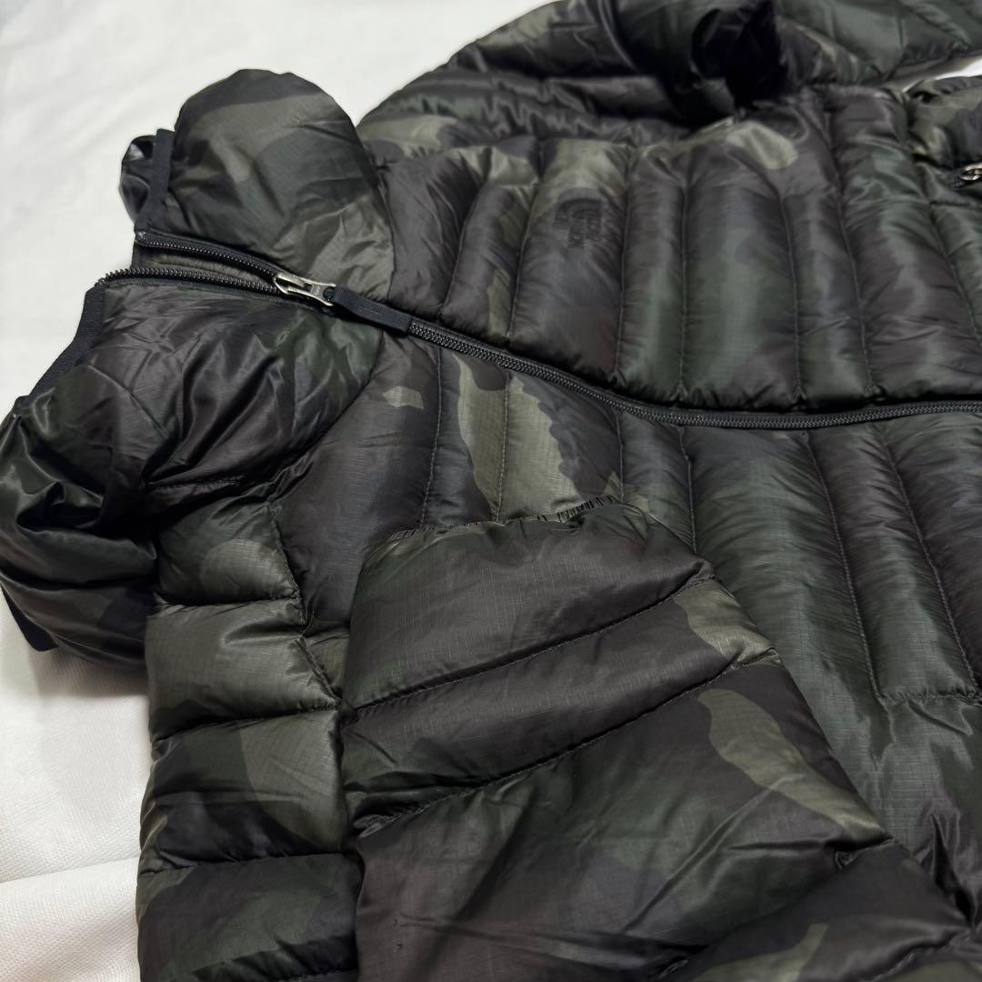 ノースフェイス M ダウン カモフラ ノベルティ フラッシュフーディ ジャケット